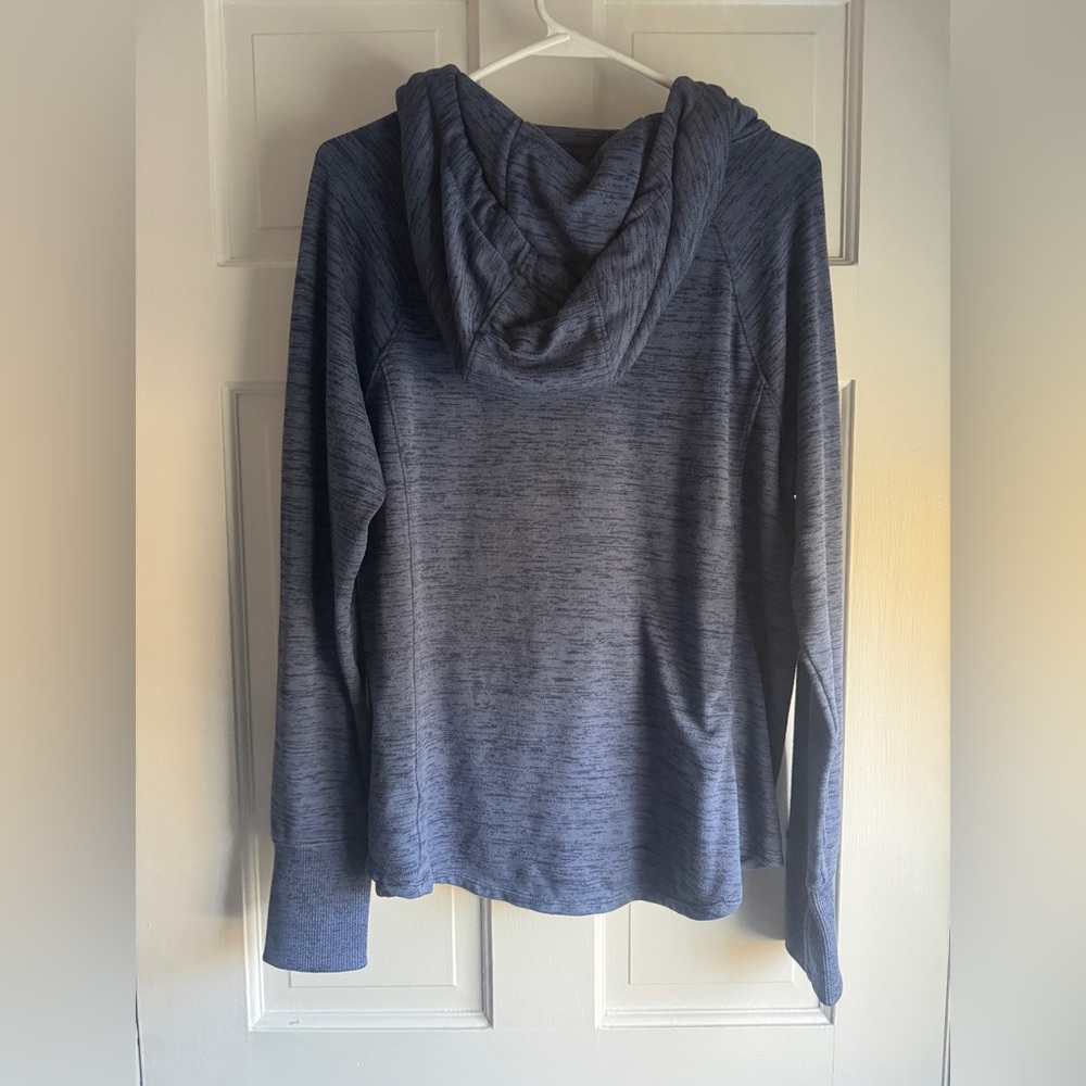 Athleta Blue Knit Top with Hood - Picture 8 of 9